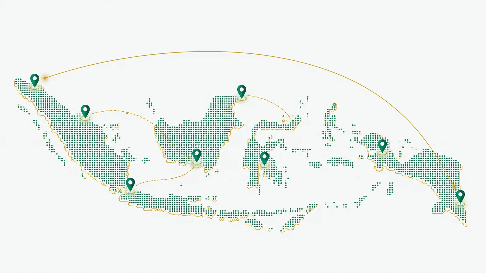 Peta sebaran client Lontara di Nusantara